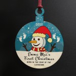 Personalised Bauble Gift Babys First Lockdown Christmas