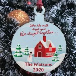 Personalised Tree Decoration Hanging Buble gift Year o Lockdown