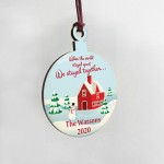 Personalised Tree Decoration Hanging Buble gift Year o Lockdown