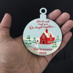 Personalised Tree Decoration Hanging Buble gift Year o Lockdown