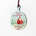 Personalised Tree Decoration Hanging Buble gift Year o Lockdown