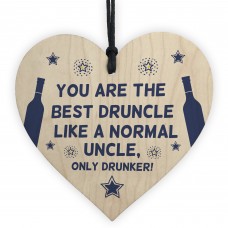 Funny Gift For Uncle Birthday Christmas Wood Heart Gift For Him