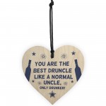 Funny Gift For Uncle Birthday Christmas Wood Heart Gift For Him