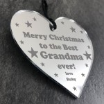 Personalised Christmas Gift For Grandma Engraved Heart