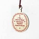 First Of Many Christmas Together Personalised Christmas Decor