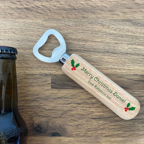 Personalised Christmas Gift For Him Novelty Beer Bottle Opener