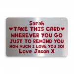 Personalised Love You Metal Card Birthday Christmas Gift