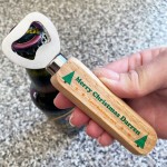 Personalised Christmas Gift For Friend Wooden Bottle Opener
