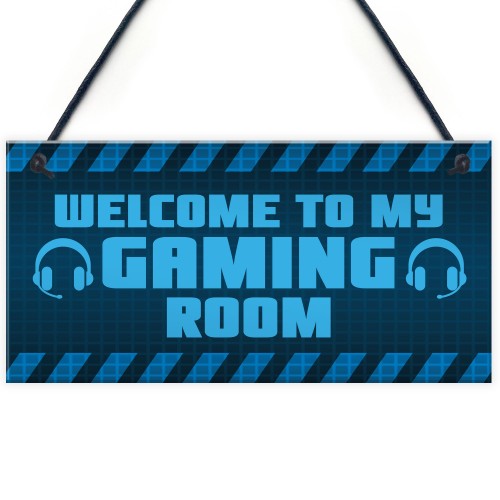 Welcome To My Gaming Room Sign Boys Bedroom Man Cave Sign