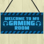 Welcome To My Gaming Room Sign Boys Bedroom Man Cave Sign