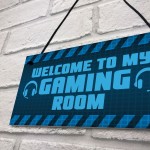 Welcome To My Gaming Room Sign Boys Bedroom Man Cave Sign