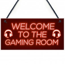 Gaming Room Sign Welcome Sign For Man Cave Boys Bedroom Gift