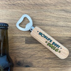 Worlds Best Uncle Wooden Bottle Opener Christmas Birthday Gift