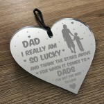 Thank You Gift For Dad Birthday Christmas Engraved Heart Gift