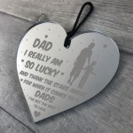 Thank You Gift For Dad Birthday Christmas Engraved Heart Gift