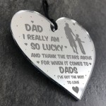 Thank You Gift For Dad Birthday Christmas Engraved Heart Gift