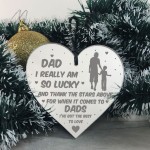 Thank You Gift For Dad Birthday Christmas Engraved Heart Gift