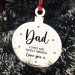 Dad Memorial Gift Engraved Hanging Bauble In Memory Plaque