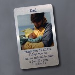 Novelty Thank You Gift For Dad Personalised Wallet Insert 