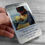 Novelty Thank You Gift For Dad Personalised Wallet Insert 