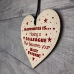 Novelty Colleague Gifts Wooden Heart Gift For Friend Work Gifts