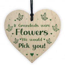 Novelty Thank You Gift For Grandad Birthday Christmas Wood Heart