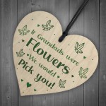 Novelty Thank You Gift For Grandad Birthday Christmas Wood Heart