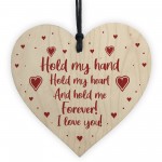 Wooden Heart Gift For Couple Anniversary Gift For Him Her