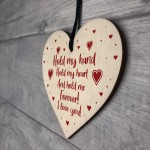 Wooden Heart Gift For Couple Anniversary Gift For Him Her