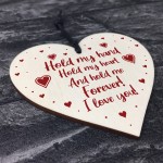 Wooden Heart Gift For Couple Anniversary Gift For Him Her