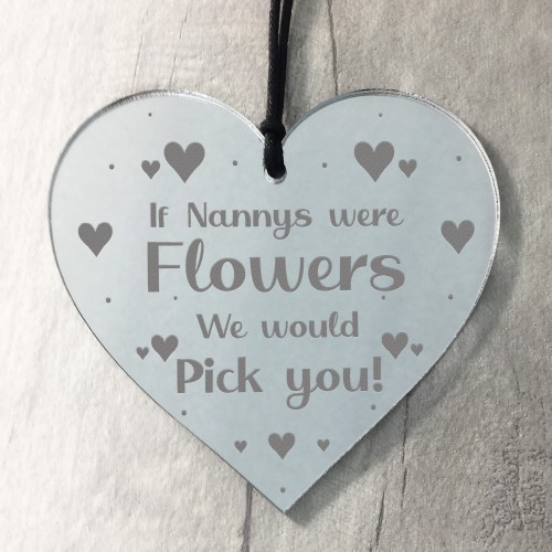 Thank You Gift For Nanny Engraved Heart Birthday Christmas Gift