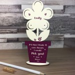 Personalised Best Friend Birthday Christmas Gift Wooden Flower