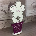 Personalised Best Friend Birthday Christmas Gift Wooden Flower