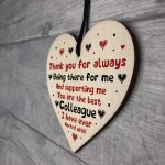 Novelty Gift For Colleague Wooden Heart Thank You Gift