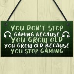 Games Room Novelty Gamer Sign For Boys Bedroom Man Cave Gift