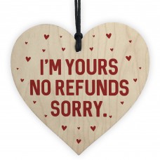 Funny Gift For Boyfriend Girlfriend Husband Wife Wood Heart