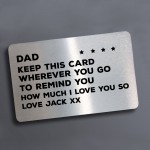 Novelty Gift For Dad Birthday Christmas Personalised Insert