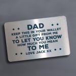 Novelty Gift For Dad From Daughter Son Personalised Insert