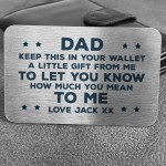 Novelty Gift For Dad From Daughter Son Personalised Insert