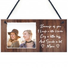 Personalised Hanging Friendship Sign Photo Gift For Friend
