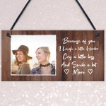 Personalised Hanging Friendship Sign Photo Gift For Friend