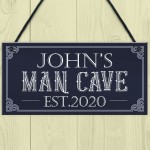 Personalised Retro Man Cave Signs Novelty Gifts For Him 