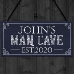 Personalised Retro Man Cave Signs Novelty Gifts For Him 