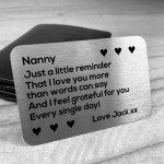 Novelty Gift For Nanny Personalised Insert Birthday Christmas