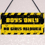 Funny Boys Bedroom Door Sign NO GIRLS ALLOWED Man Cave