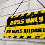 Funny Boys Bedroom Door Sign NO GIRLS ALLOWED Man Cave