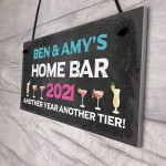 Personalised Home Bar Sign 2021 Lockdown Gift Man Cave Gift