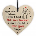 Valentines Day Anniversary Personalised Gift Idea Wooden Heart