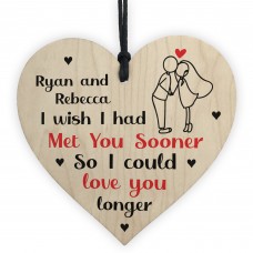 Valentines Day Anniversary Personalised Gift Idea Wooden Heart