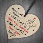 Valentines Day Anniversary Personalised Gift Idea Wooden Heart